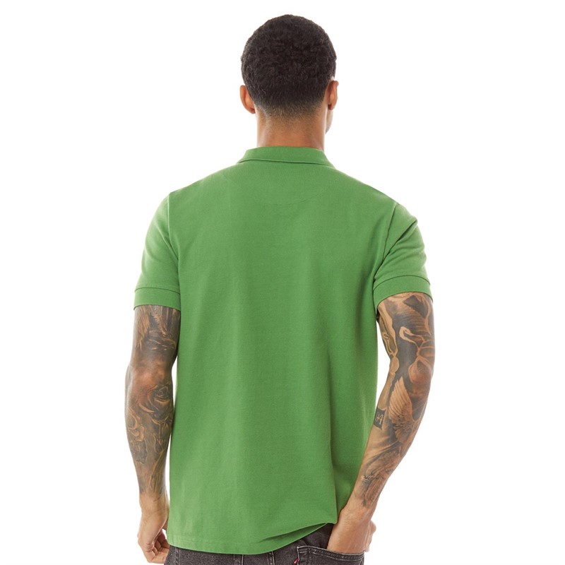 Pretty Green Mens Tilby Chest Stripe Polo Green