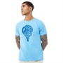 Pretty Green Mens Melted Logo T-Shirt Blue