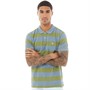 Pretty Green Mens Sirius Wide Stripe Polo Blue