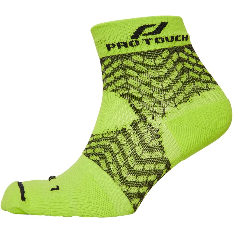 Buy Pro Touch Cushioned Low Cut Running Socks Lime/Black