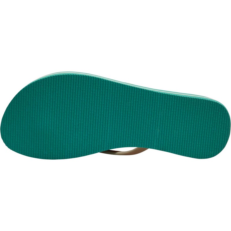 Pretty You Dames London Tessa Teenslippers Blauwgroen