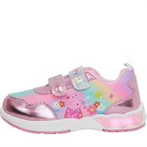 Peppa Pig Infant Girls s Bubbles Light Up Trainers Pink