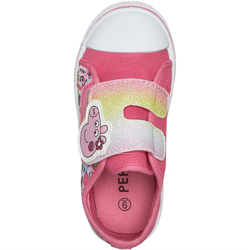 Peppa Pig Infant Girls Aquarius Velcro Canvas Pumps Multi
