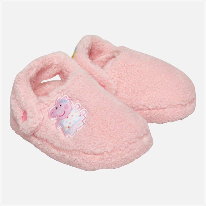Peppa Pig Pantoufles Hayle Entièrement Doublées en Imitation Peau de Mouton Rose Fille