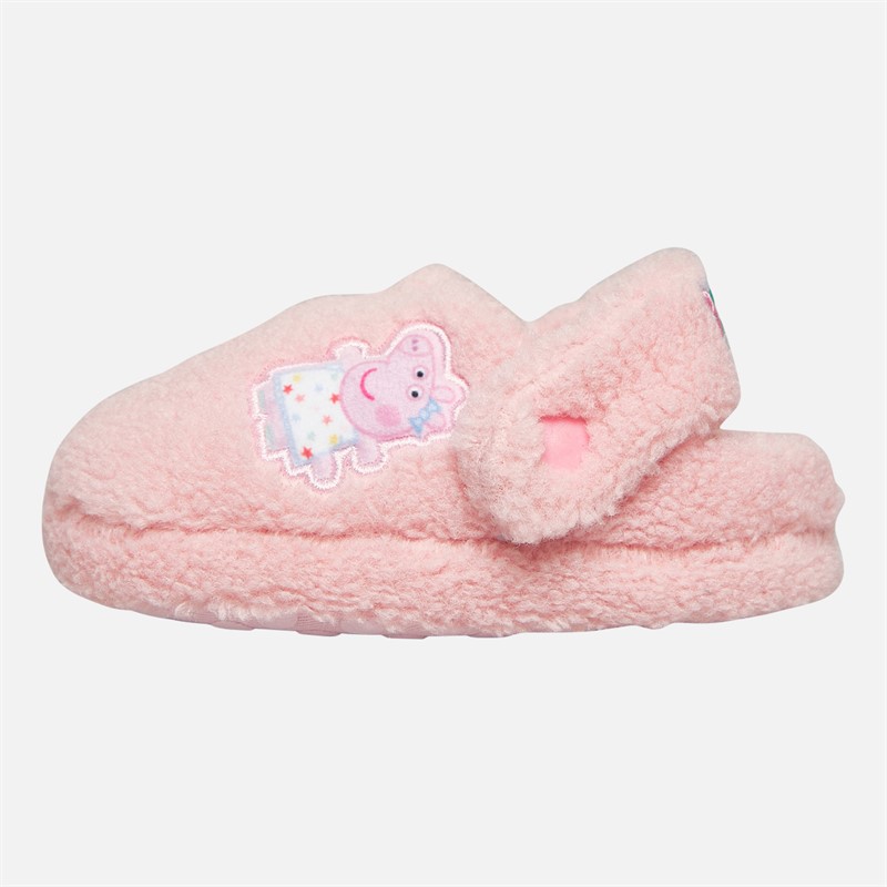 Peppa Pig Pantoufles Hayle Entièrement Doublées en Imitation Peau de Mouton Rose Fille
