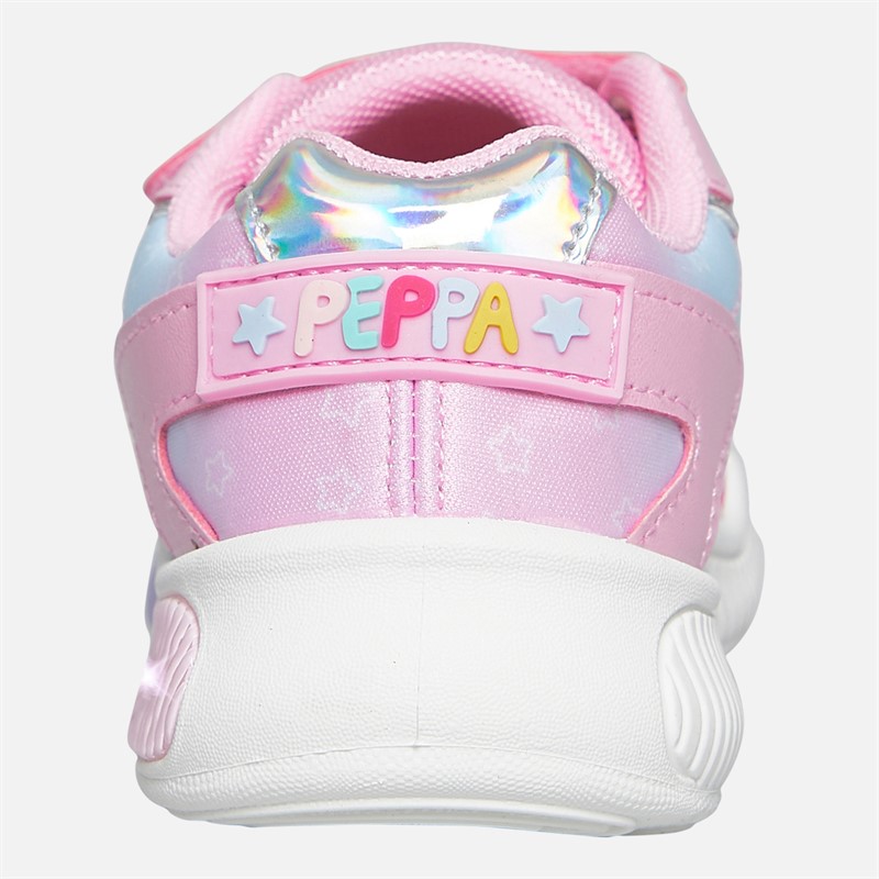 Peppa Pig Girls Light Up Sports Trainers Pink