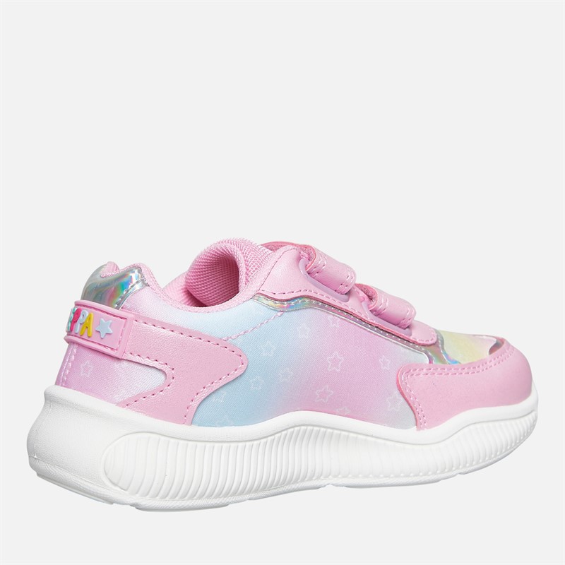Peppa Pig Girls Light Up Sports Trainers Pink
