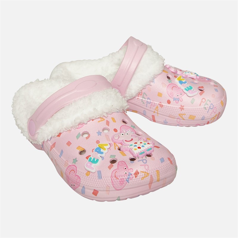 Peppa Pig Linky chodaki z futerkiem dla dziecka kolor różowy/wielokolorowy