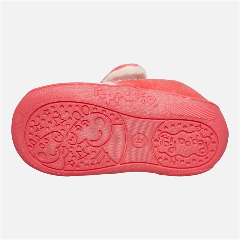 Peppa Pig Girls Forster Slippers Peach/Pink