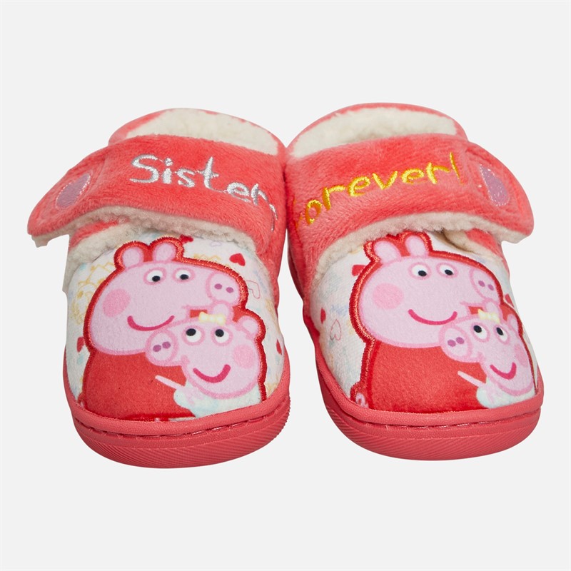 Peppa Pig Girls Forster Slippers Peach/Pink