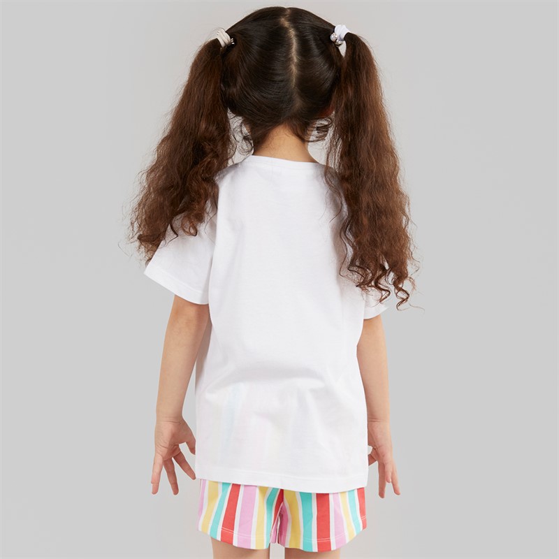 Disney Girls T-Shirt And Shorts Co-Ord Set White/Multi