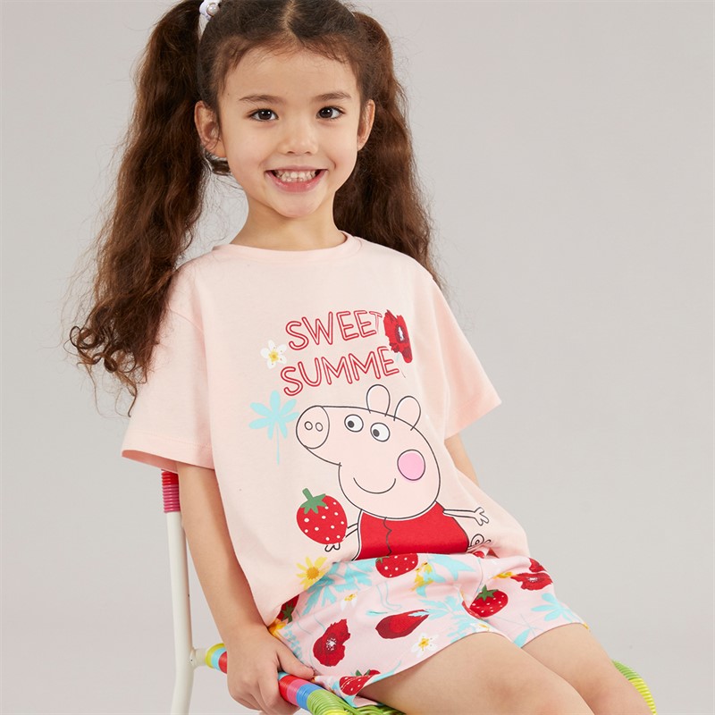 Disney Girls T-Shirt And Shorts Co-Ord Set Pink