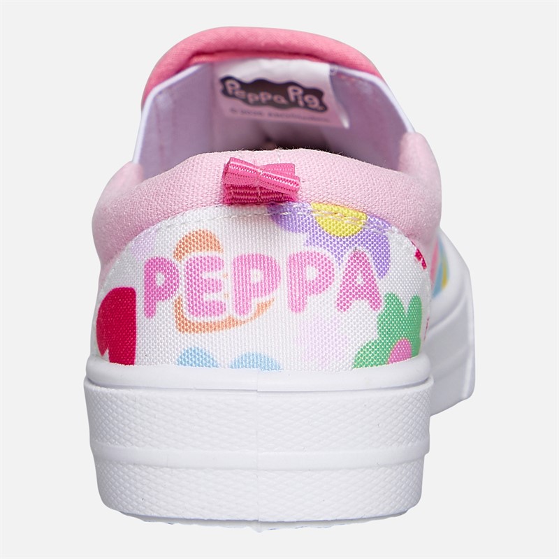 Peppa Pig Infant Girls Slip On Canvas Pumps Pink/Multi
