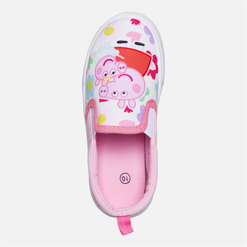Peppa Pig Infant Girls Slip On Canvas Pumps Pink/Multi