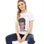 David Bowie Womens Aladdin Sane Fashion T-Shirt White
