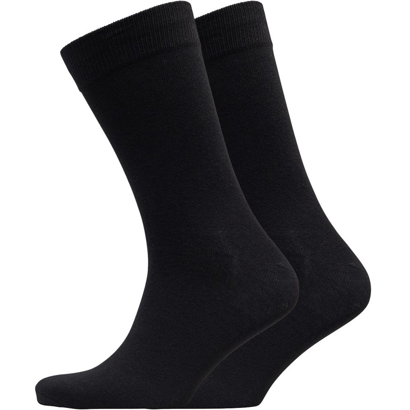 Buy PRODUKT Mens Two Pack Solid Socks Black
