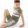 PRODUKT Boys Pktimp Justin T-Shirt And Shorts Set Dusty Olive