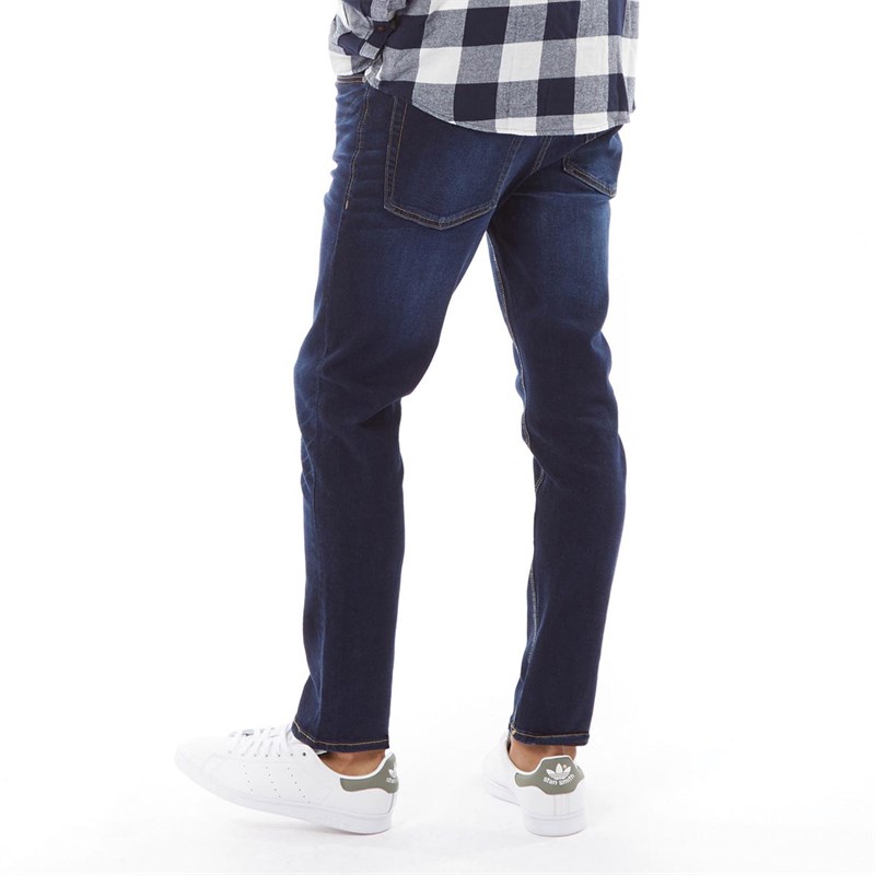 PRODUKT Mens MAH NA011 Slim Fit Jeans Dark Blue Denim