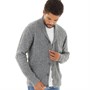PRODUKT Mens Ori Novel Cardigan Dark Grey Melange