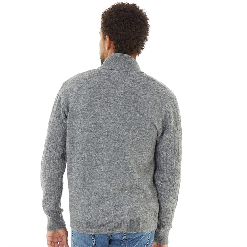 PRODUKT Mens Ori Novel Cardigan Dark Grey Melange