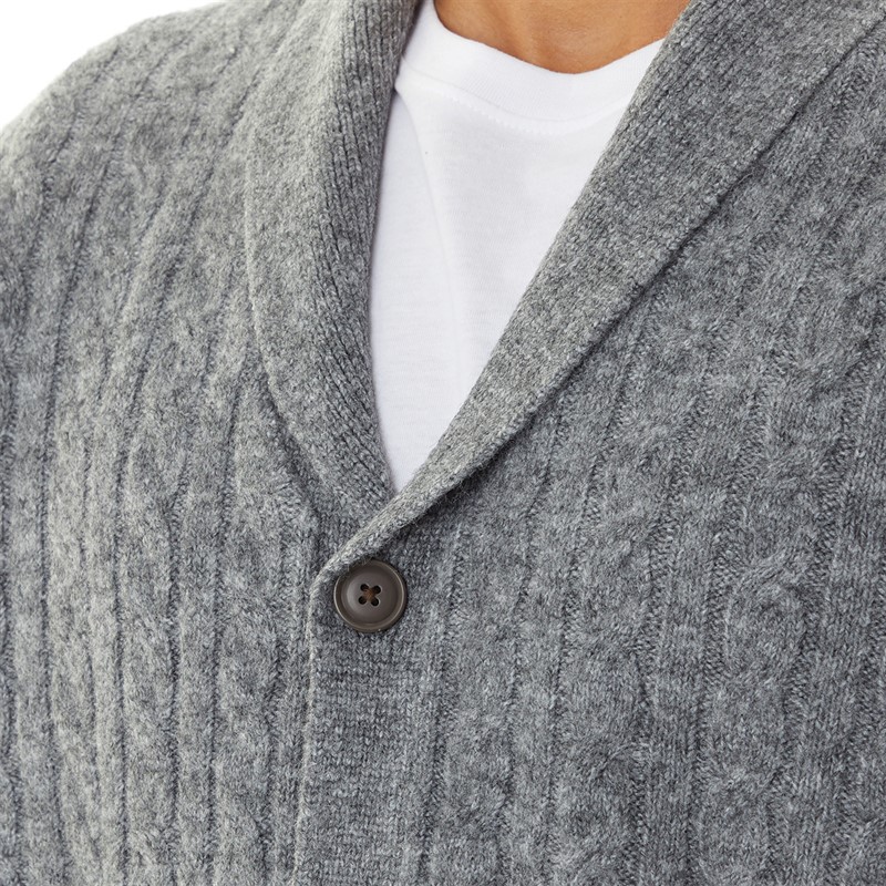 PRODUKT Mens Ori Novel Cardigan Dark Grey Melange