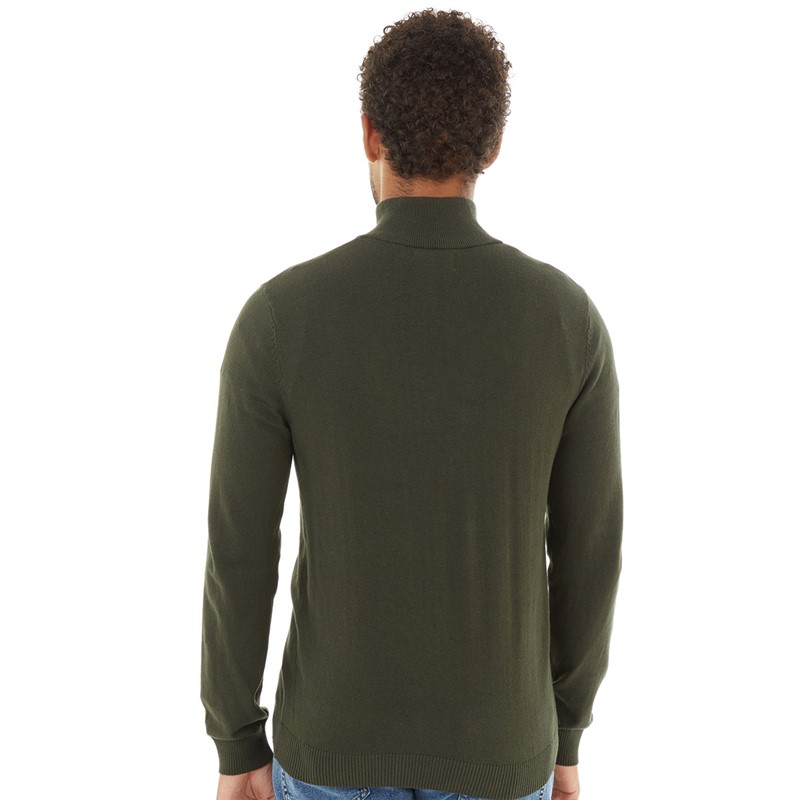 PRODUKT Mens Ori High Neck Zip Jumper Rosin