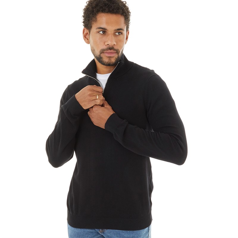 PRODUKT Mens Ori High Neck Zip Jumper Black