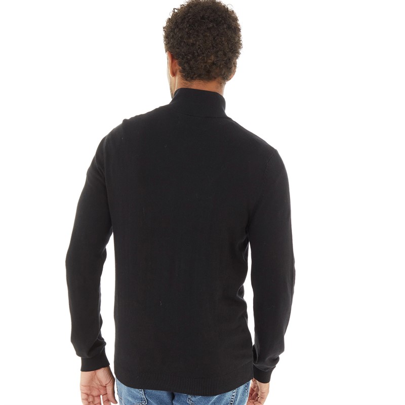 PRODUKT Mens Ori High Neck Zip Jumper Black