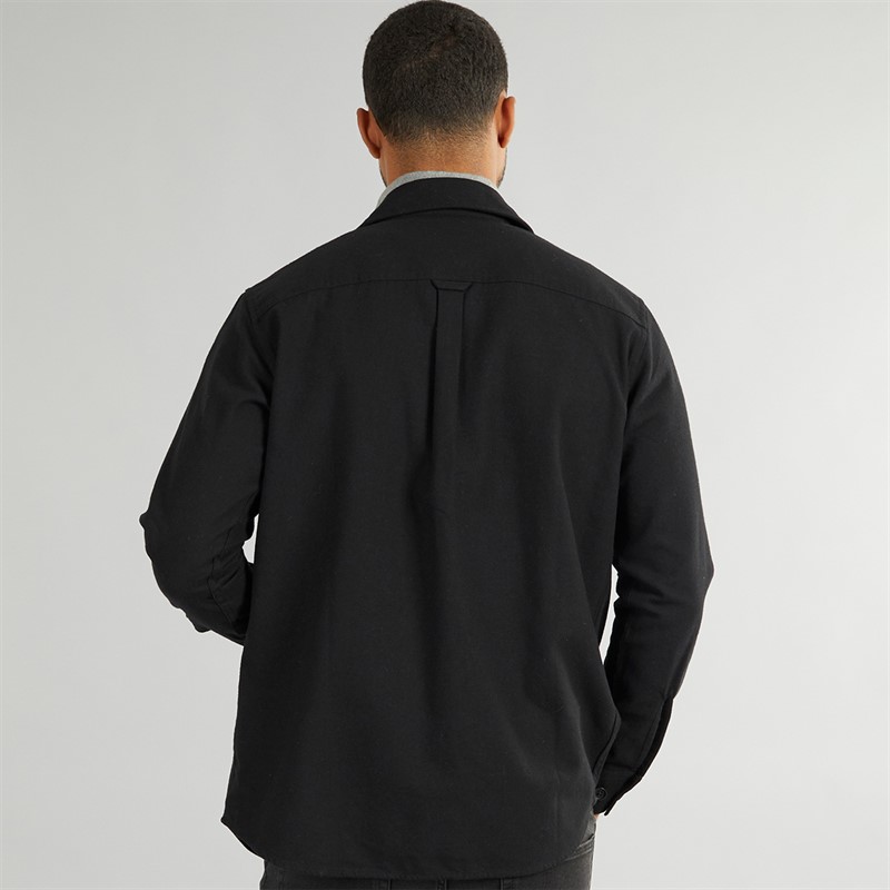 PRODUKT Herren Mikkel Hemd Jacke Schwarz Hahnentritt