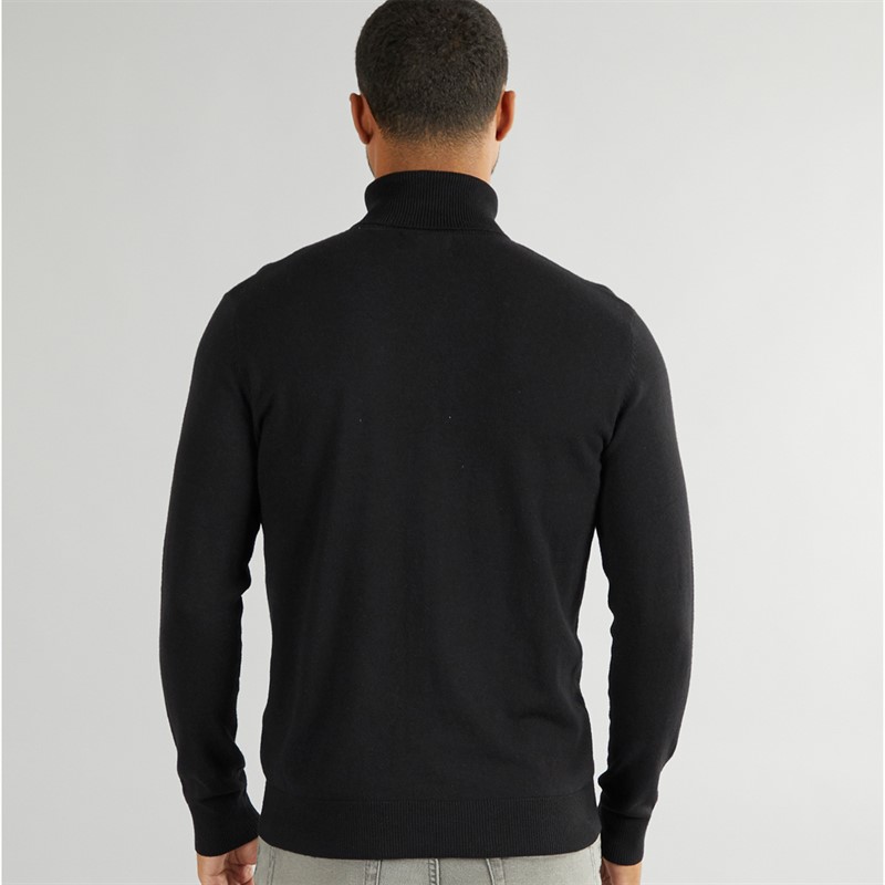 PRODUKT Podstawowy sweter z dzianiny z golfem dla niego kolor czarny