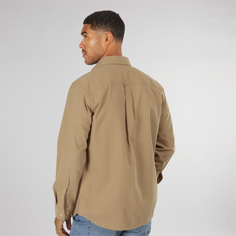 PRODUKT Herren Dean Unifarbenes Overshirt Steingut