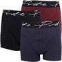 PRODUKT Boys Pktqua Itallic Three Pack Boxers Navy/Black/Port