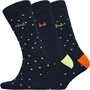 Pringle Mens Three Pack Bamboo Jacquard Socks Navy/Dots