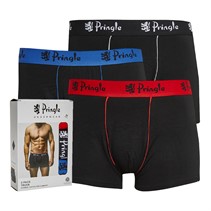 Pringle Mens Three Pack Trunks Black/Blue/Red/White