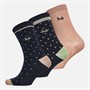Pringle Womens Three Pack Jacquard Socks Navy Polka Dot