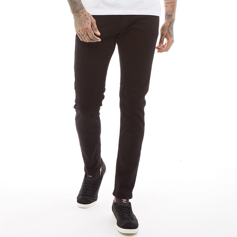 black police jeans