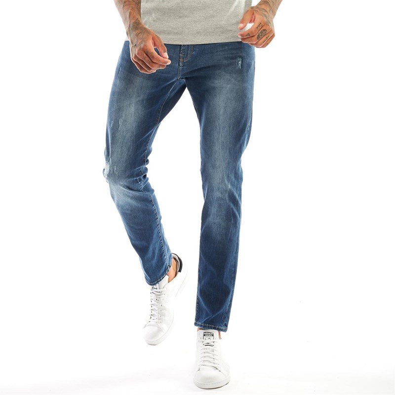 Buy 883 Police Mens Moriarty Lak 483 Jeans Mid Wash