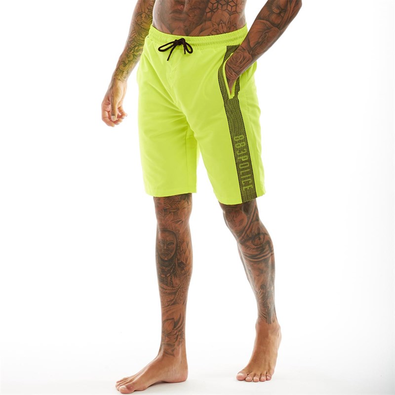 Buy 883 Police Mens Coco Swim Shorts Lime Green