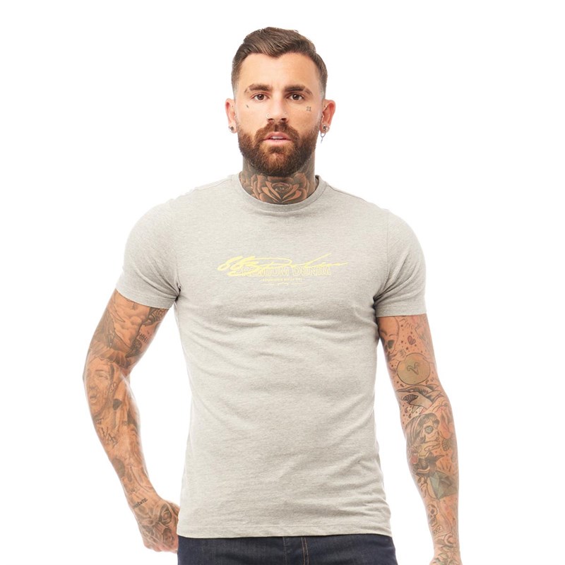 883 Police Mens Kang T-Shirt Marl Grey