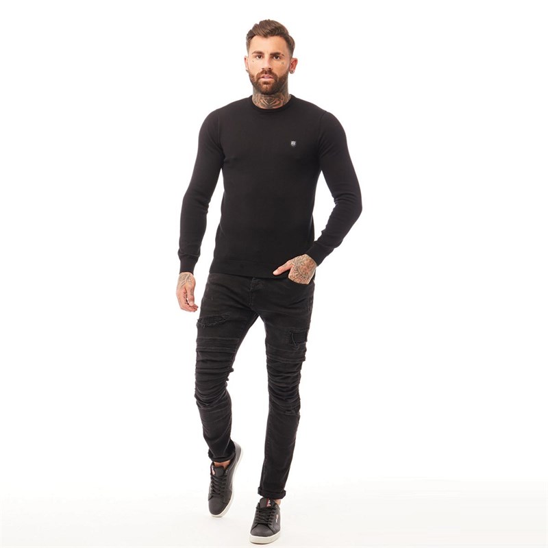 883 Police Mens Muraco Knitwear Black