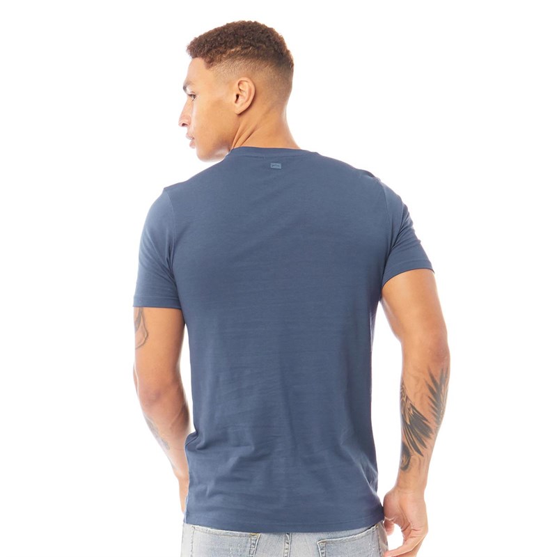 Buy 883 Police Mens Glenarn T-Shirt Mid Blue