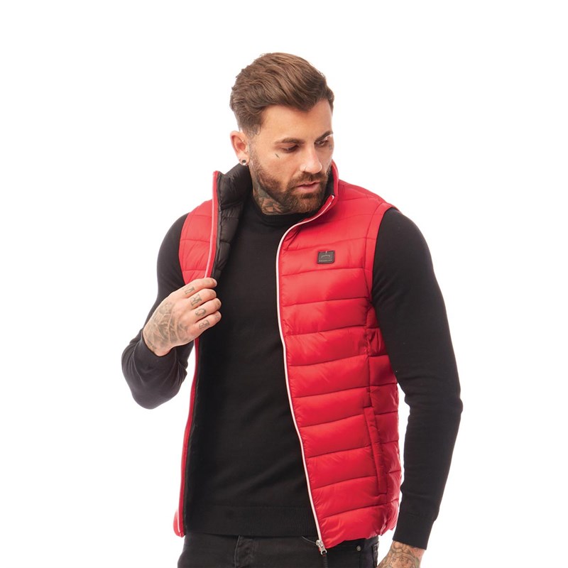 mens red gilet jacket