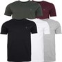 883 Police Mens Saxe Five Pack T-Shirts White/Black/Grey/Khaki/Burgundy