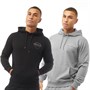 883 Police Mens Dre Two Pack Hoodies Black/Light Grey Melange