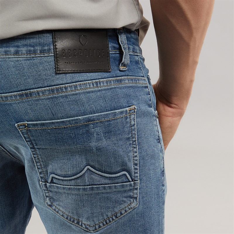 883 Police Jean Slim Amodt 722 Homme Bleu