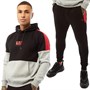 883 Police Mens Impulse Tracksuit Black/Mid Grey/Red