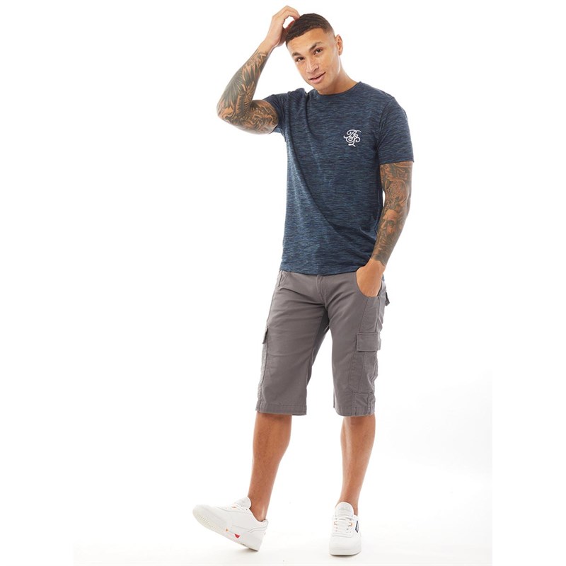 883 Police Mens Mosley Cargo Shorts Grey