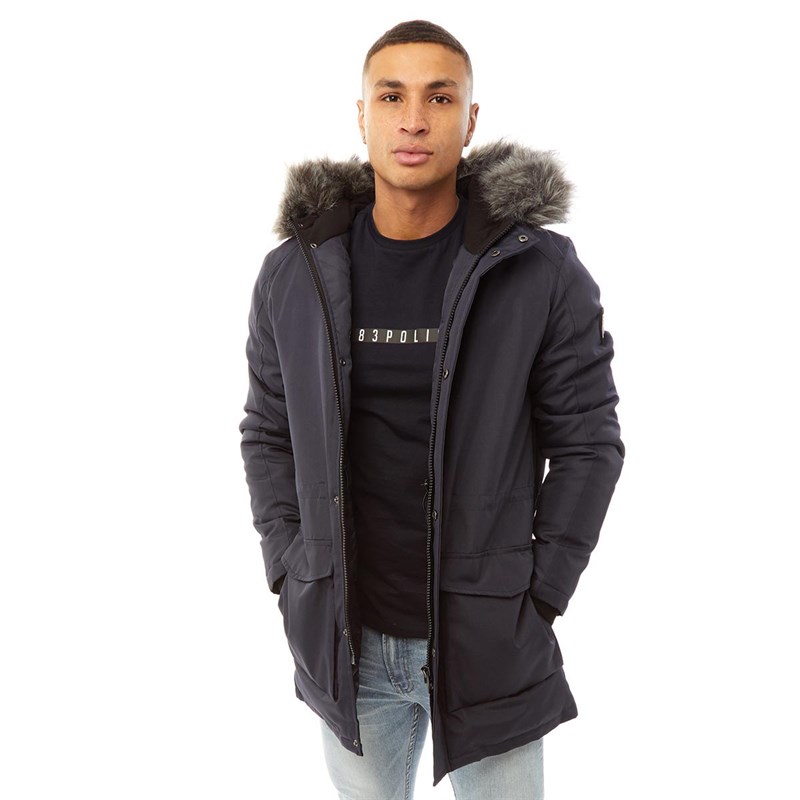 883 Police Herre Linus Parka Marineblå