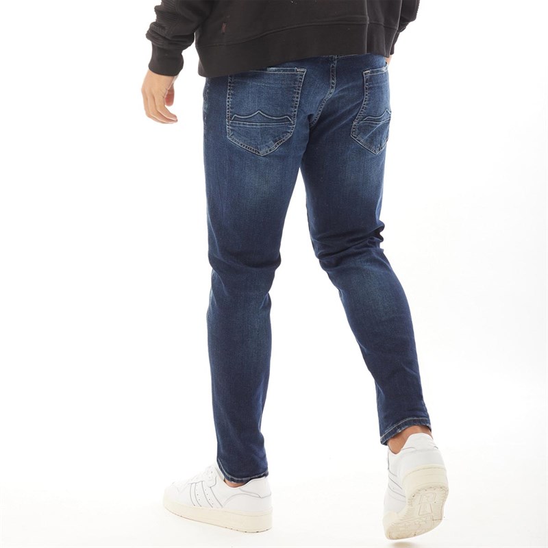 883 Police Mens Moriarty 673 Slim Fit Jeans Cor 673 Washed Blue