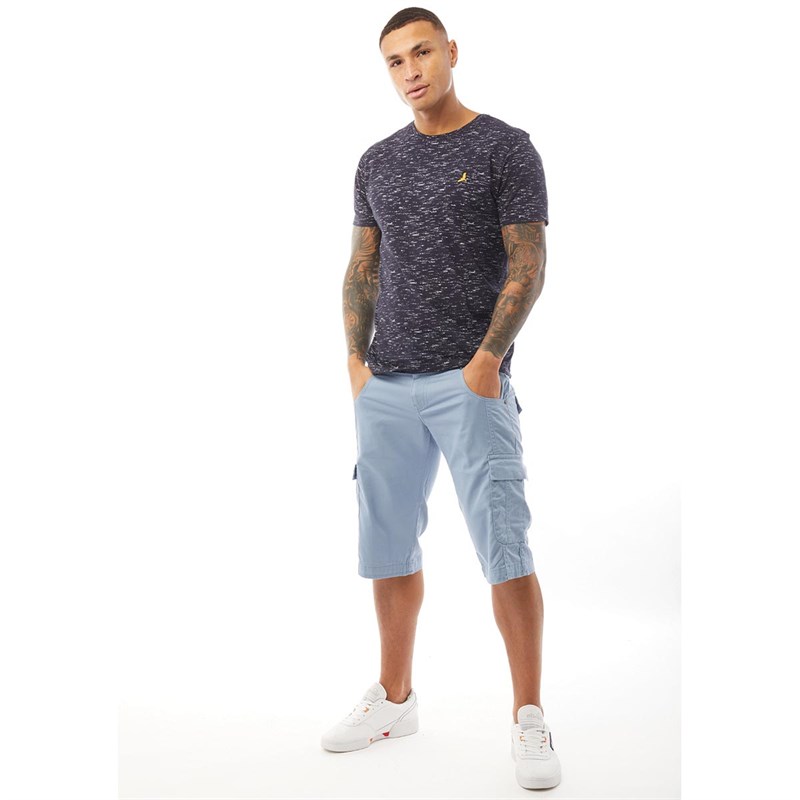 883 Police Herren Mosley Cargo Shorts Blau